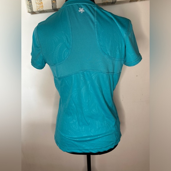 Tek Gear Teal Blue Shirt Women Size Small Athletic Work Out Shirt - Picture 7 of 7